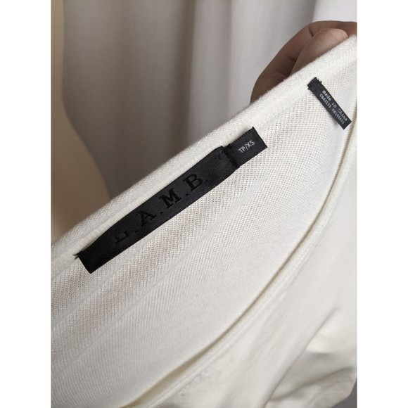 LAMB L.A.M.B. White Silk Cotton Tunic Top Drape XS - Picture 6 of 7